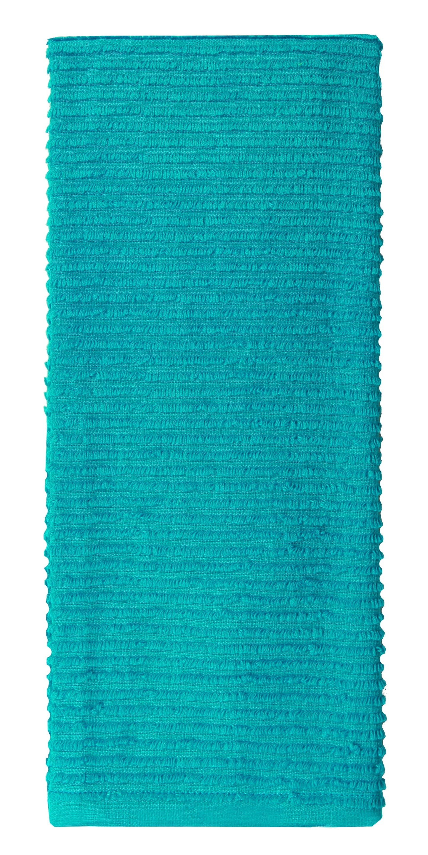 MUkitchen 100% Cotton Ridged Solid Towel - Aquamarine, 18"x28"