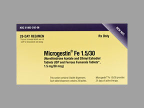 MICROGESTIN FE TB 1.5-30MG 6X28