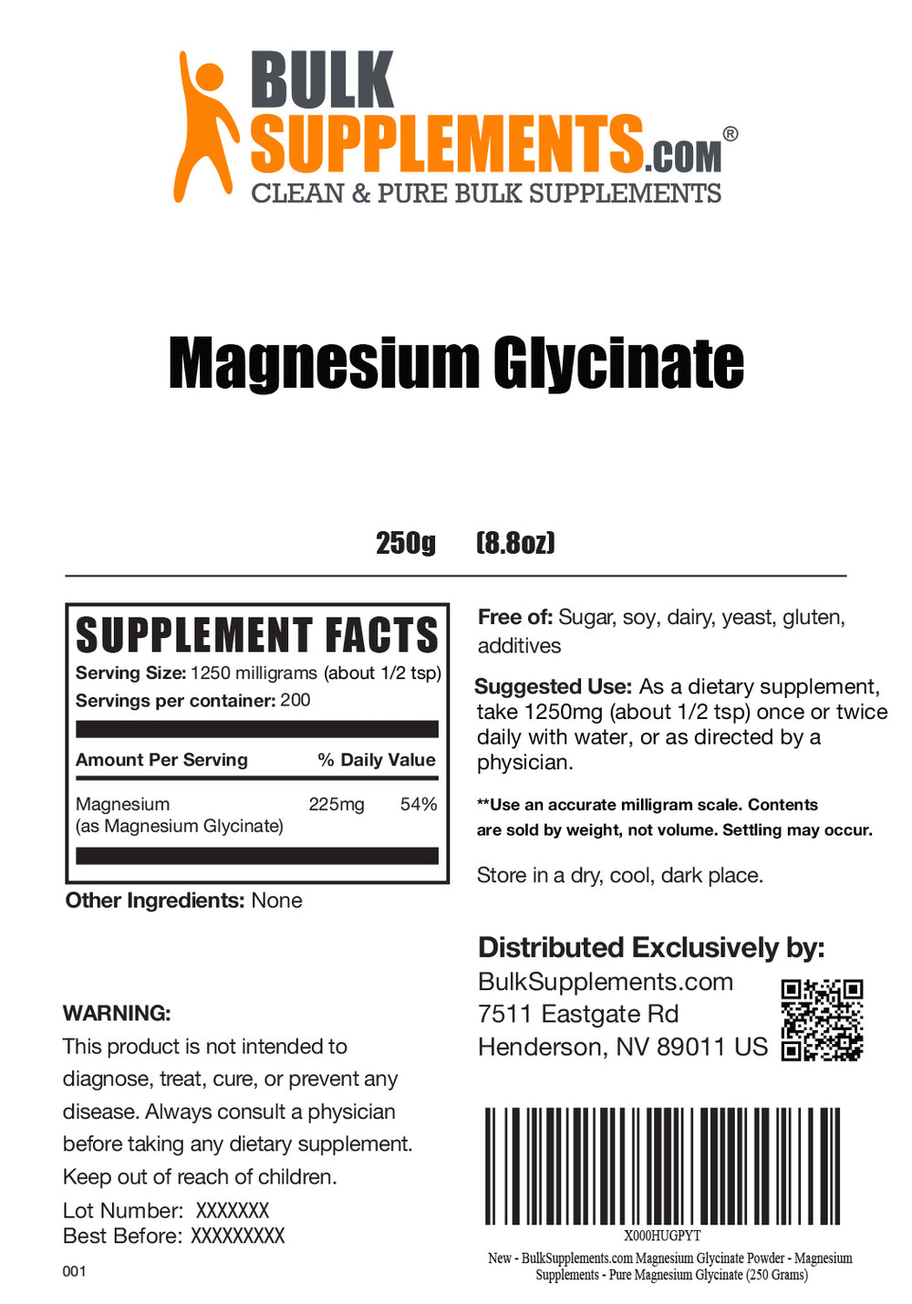 MAGNESIUM GLYCINATE CP 240MG 60