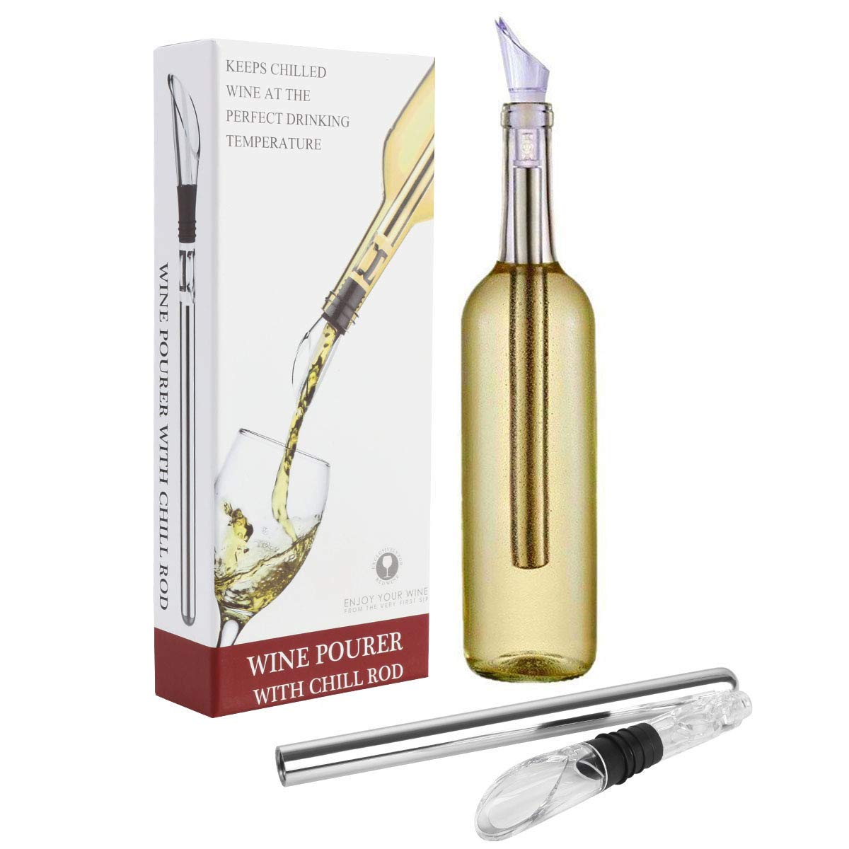barY3 Silicone Wine Chill Stick and Pourer