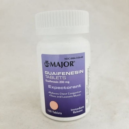 GUAIFEN 200MG TABLET 100CT MAJOR