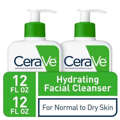 CeraVe Hydrating Cream-to-Foam Facial Cleanser, 12 oz