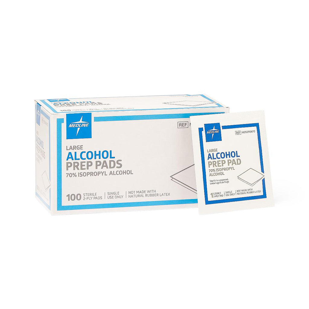 STERILE ALCOHOL PREP PADS 100X100CT DS