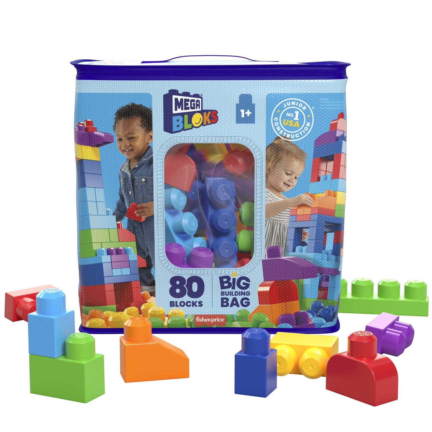 Mega Bloks Fisher-Price ABC Building Blocks with Bag