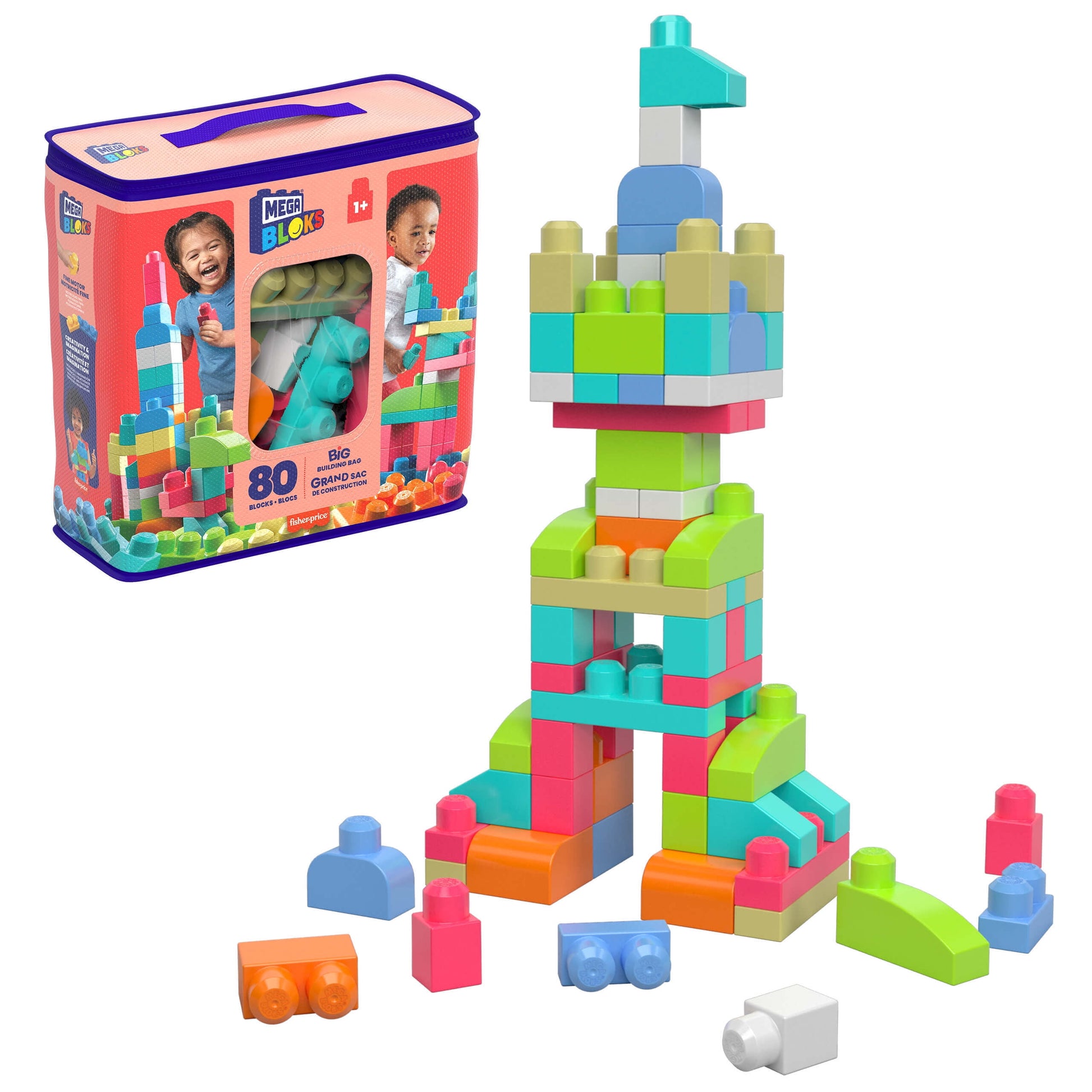 Mega Bloks Fisher-Price ABC Building Blocks with Bag