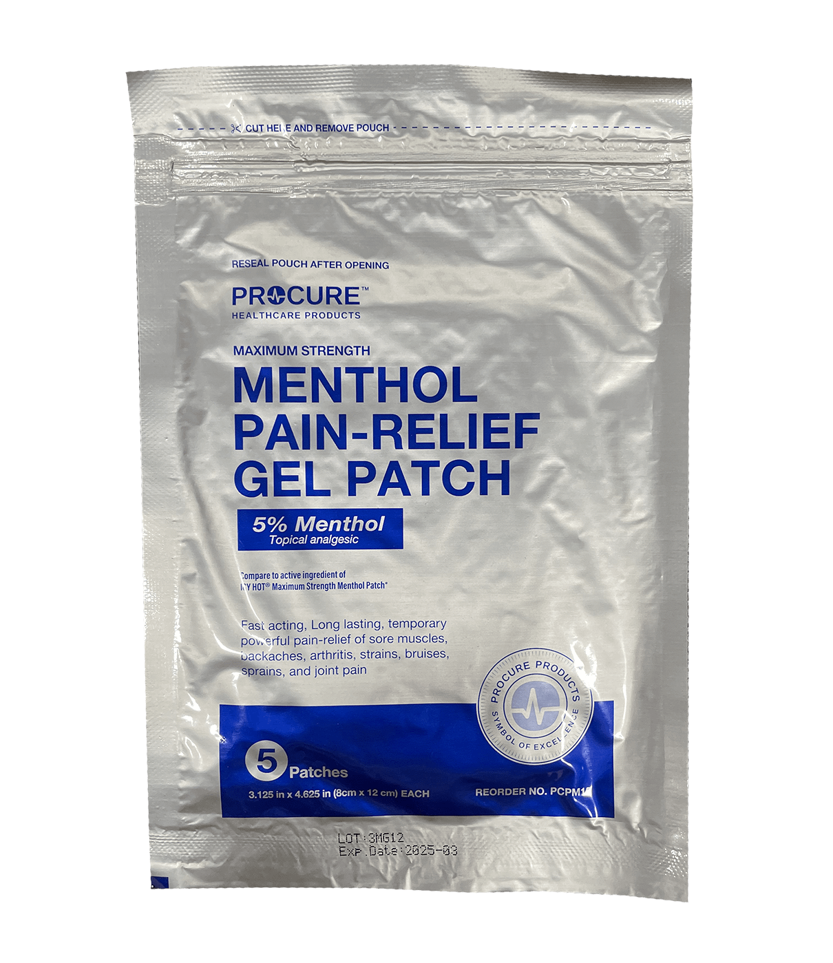 GNP MENTHOL PAIN RELIEF PATCH 5CT