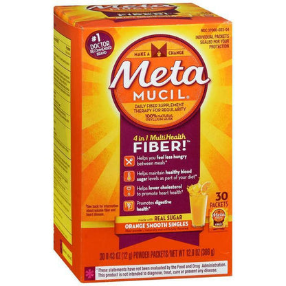 METAMUCIL FIBER PK 30 ORANGE SF