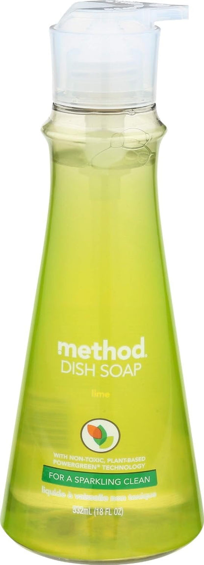 METHOD DISH SOAP LQ 6X18OZ LIME