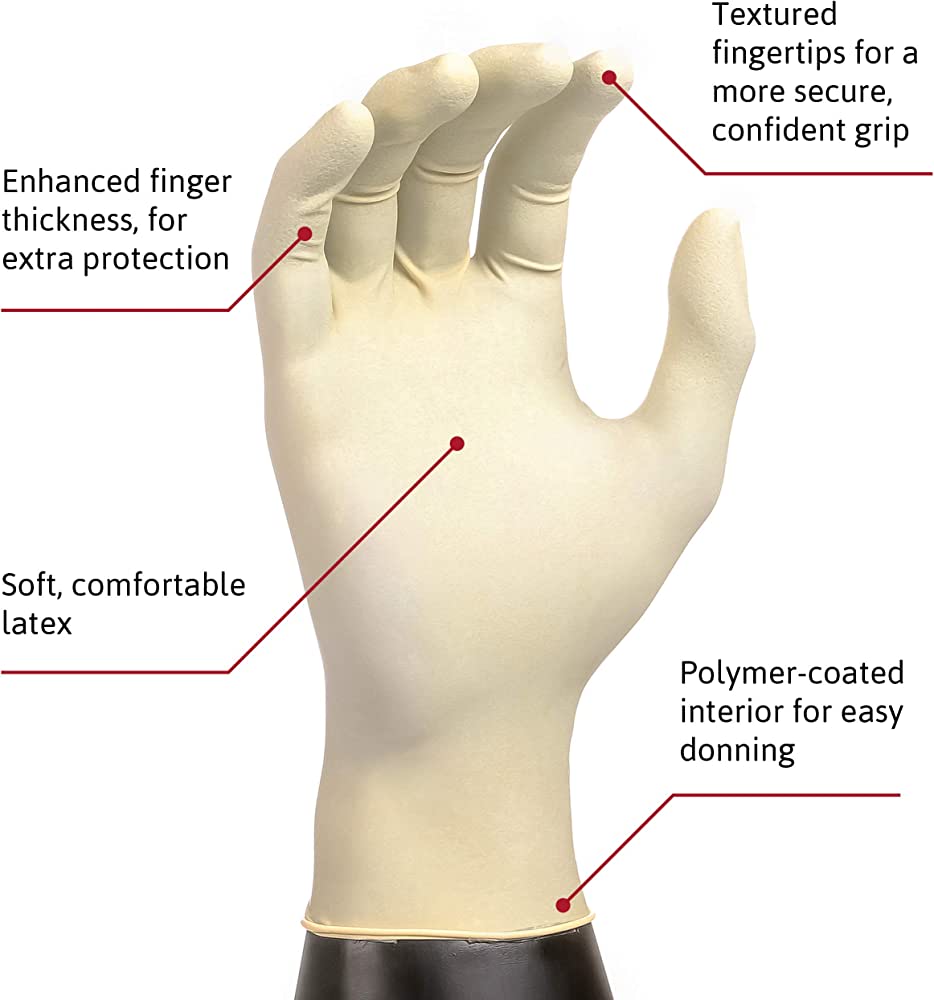 Eagle Deluxe Lined Diamond Grip Latex Gloves