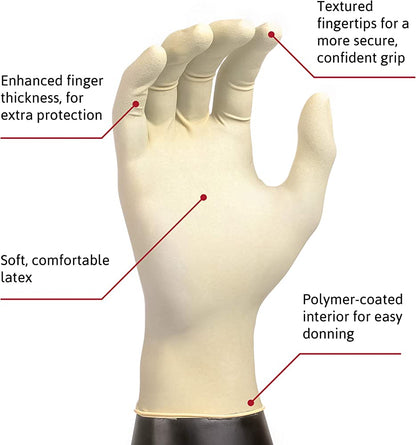 Eagle Deluxe Lined Diamond Grip Latex Gloves