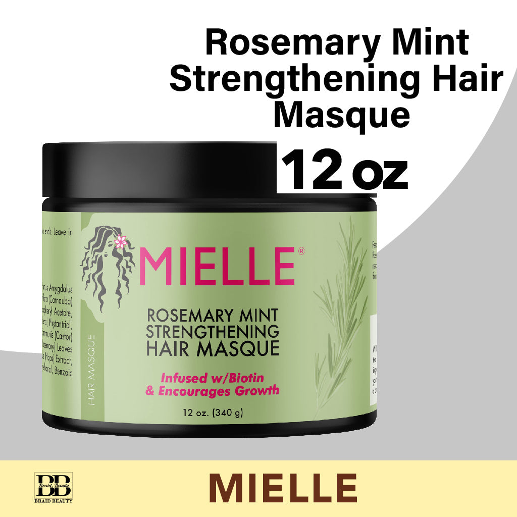 MIELLE Rosemary Mint Strengthening Hair Masque, 12 oz
