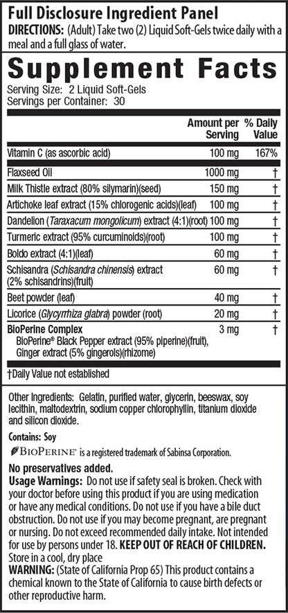 MILK THISTLE LIVER DETOX GC 60SFG