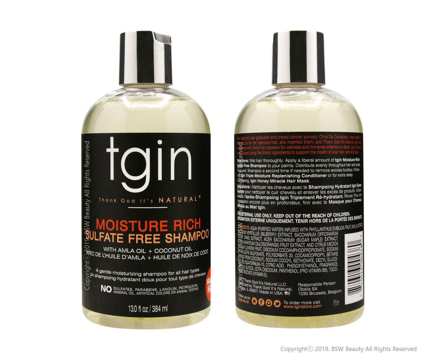 TGIN MOIST RICH SHAMPOO TRV 2OZ
