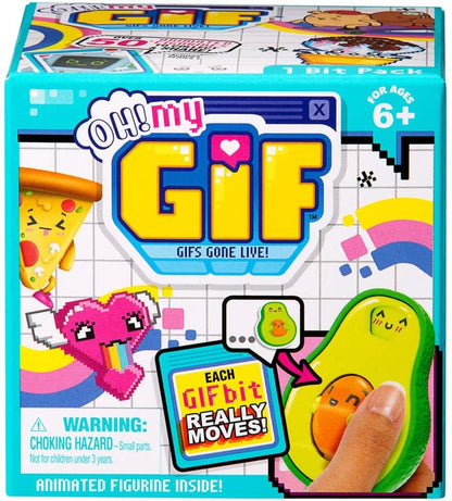 Oh My GIF! GIF’s Gone Live! Mystery 1 Bit Pack Figurine Blind Box, Assorted