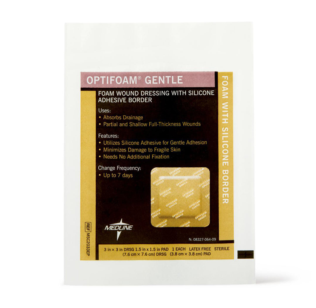 OPTIFOAM GNTL BORDR FOM DRS 5X5 10CT MED