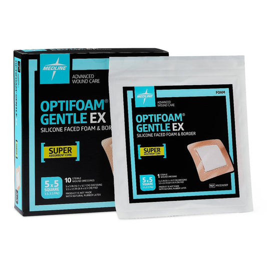 OPTIFOAM GNTL BORDR FOM DRS 5X5 10CT MED