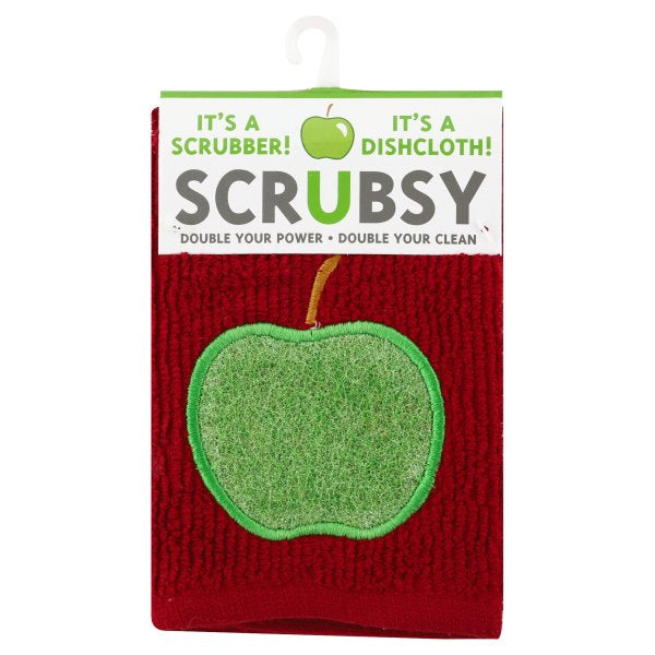 MUkitchen Scrubsy 12"x12" 100% Cotton Dishcloth & Scrubber - Tomato