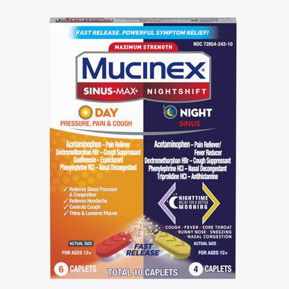 MUCINEX SINUS-MAX DAY NITE CPL 20CT