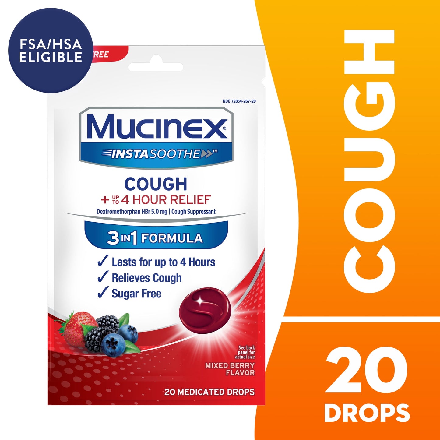 MUCINEX INSTASOOTHE DROP HNY/ECH 20CT
