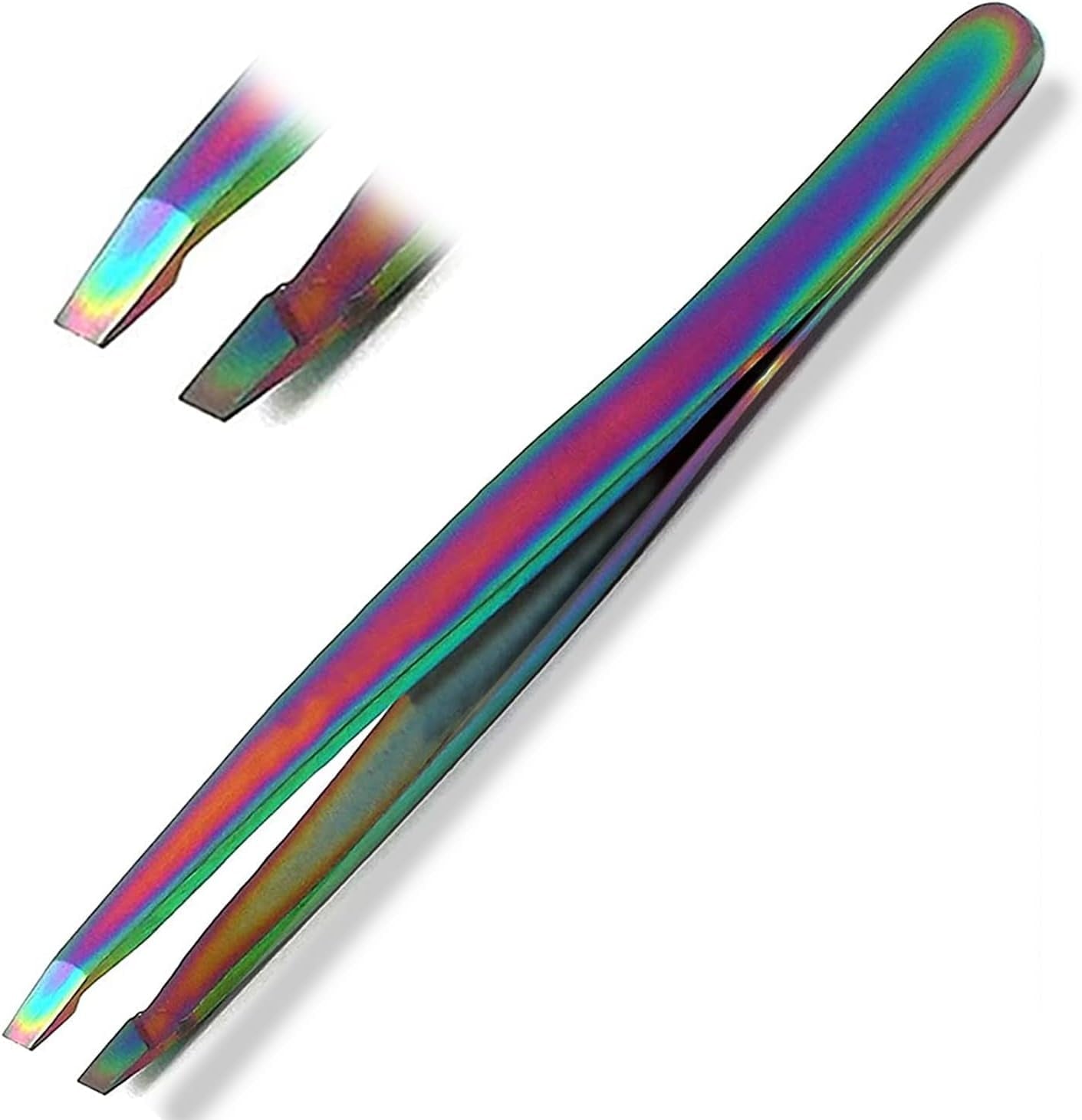 Hb Pro Eyebrow Tweezers Slant Tip (3in) Multi Titanium