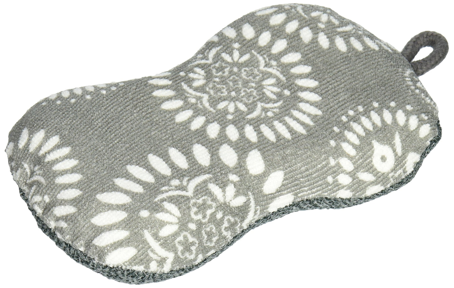 MUkitchen Durable Microfiber Sponge with Scrubber - Medallion Gray