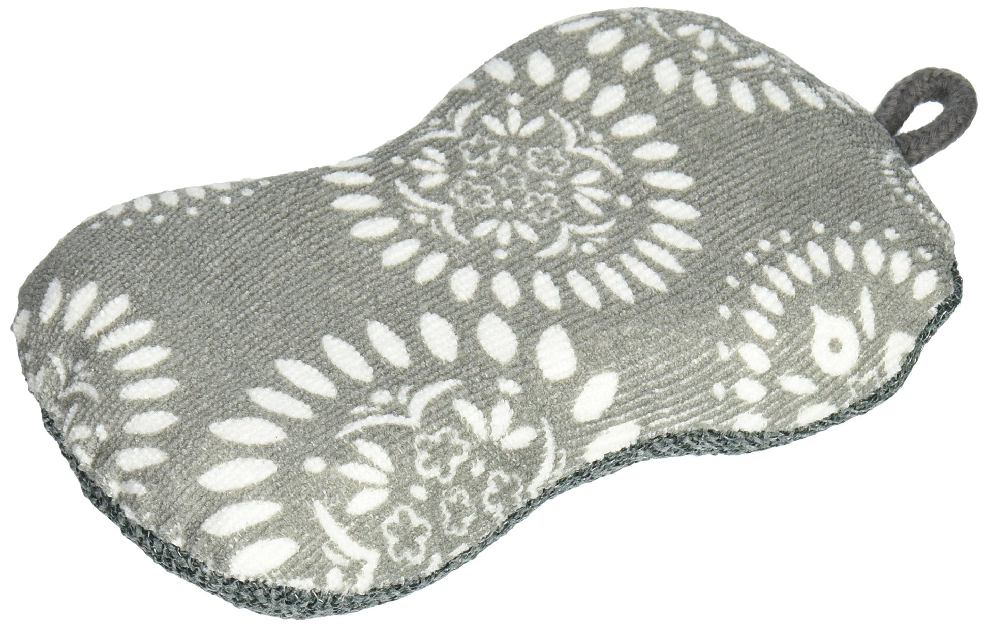 MUkitchen Durable Microfiber Sponge with Scrubber - Medallion Gray
