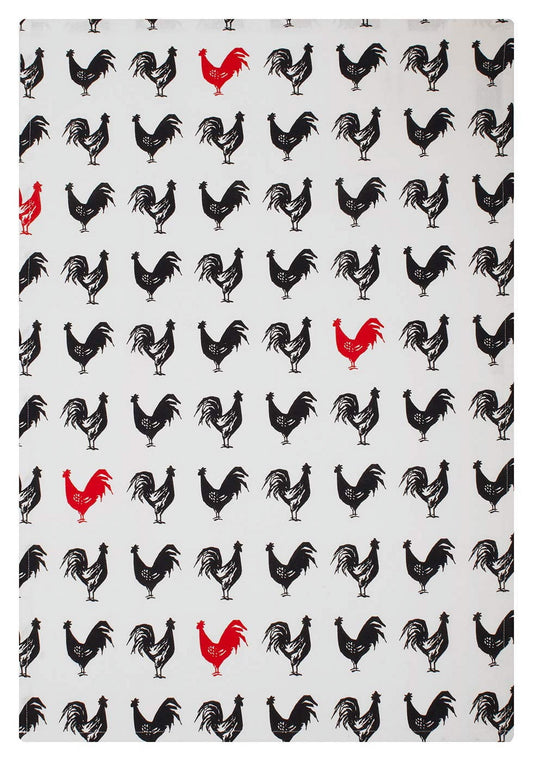 MUkitchen Designer Print Cotton Tea Towel - Funny Veggies