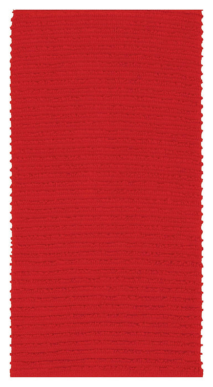 MUkitchen 100% Cotton Ridged Solid Cloth - Ruby, 12"x12"