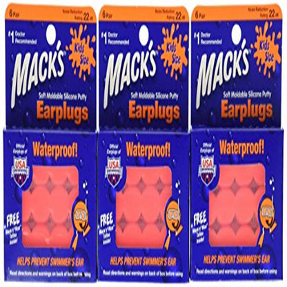 MACKS EAR PLUG KIDS ORANGE NRR22 6PR