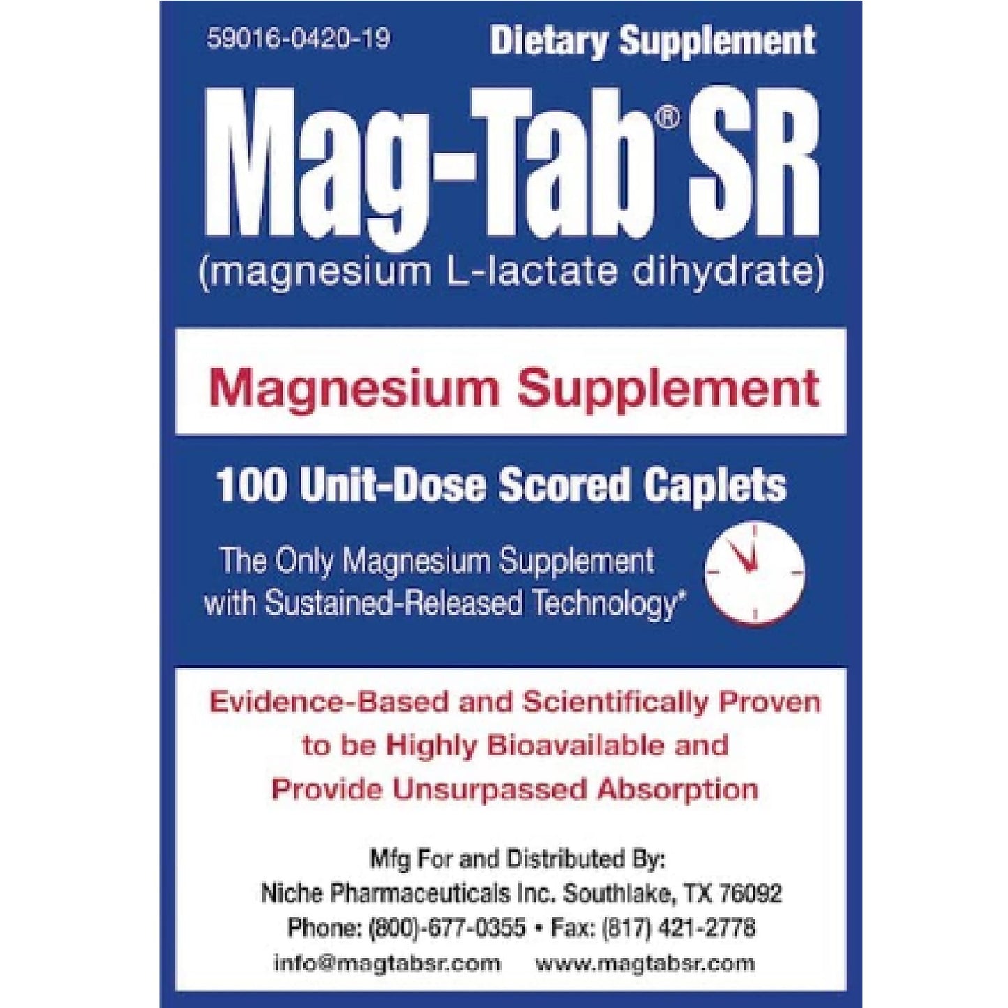 MAG-TAB-SR TABLET 60CT NICHE