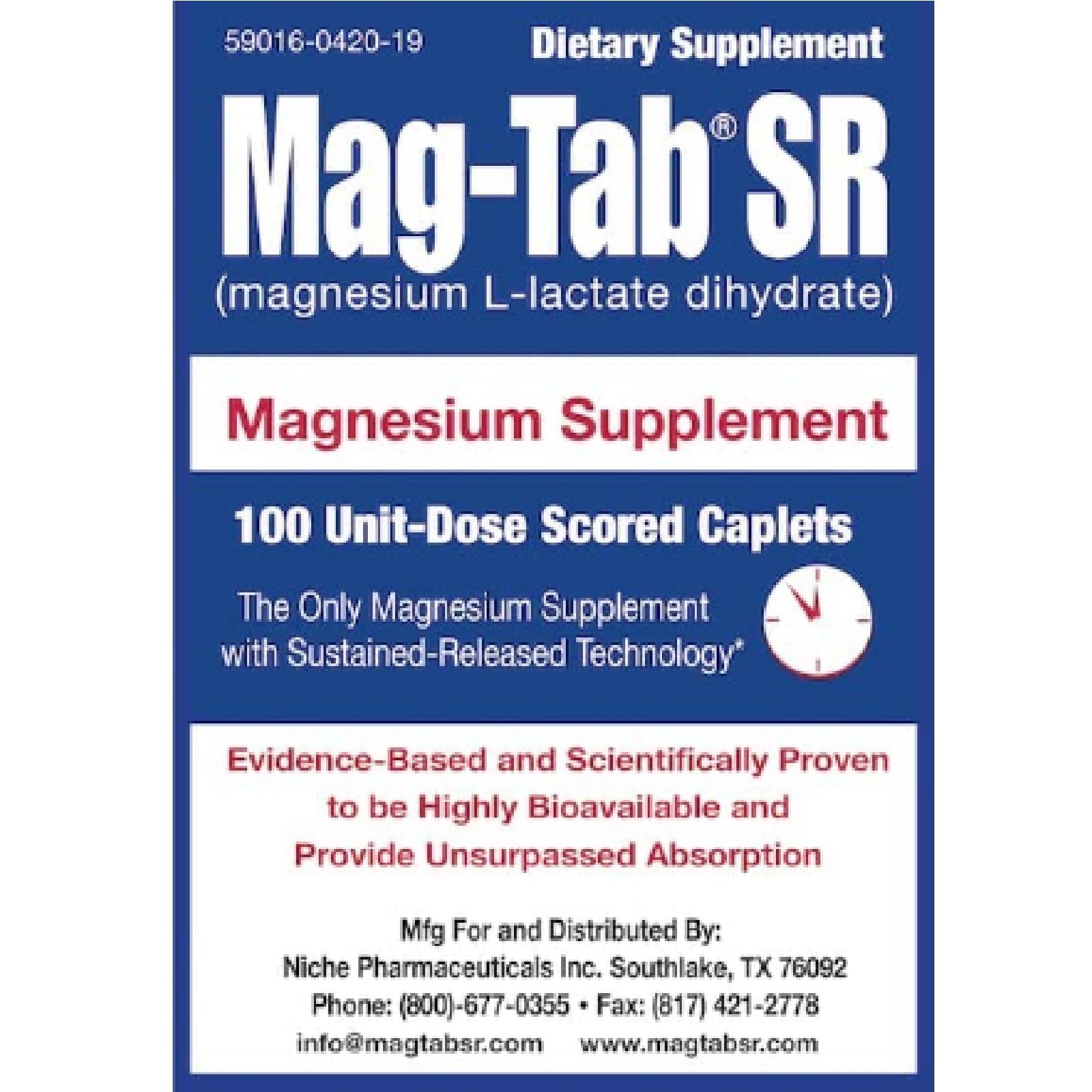 MAG-TAB-SR TABLET 100CT NICHE