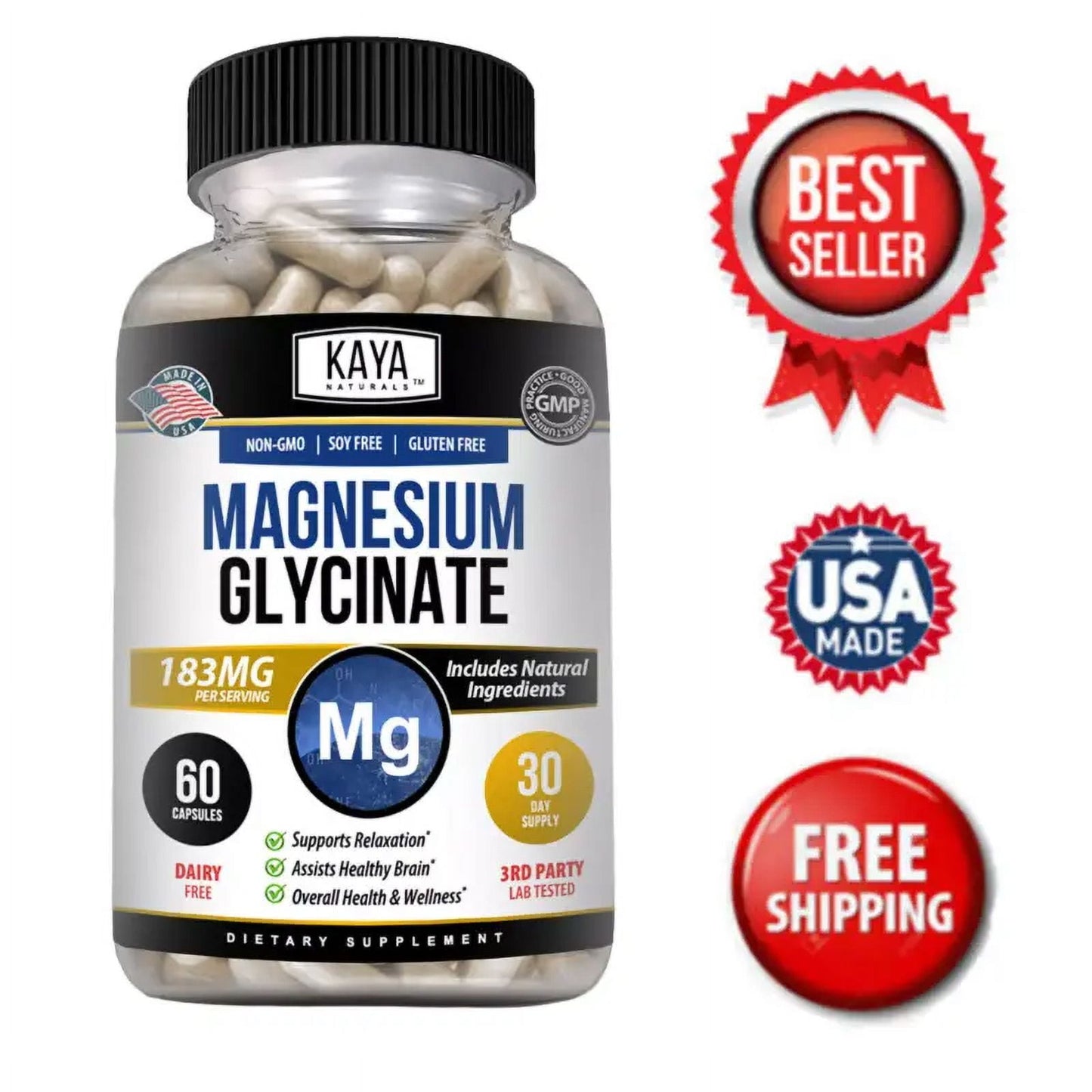MAGNESIUM GLYCINATE QUCK RLS CAP 60CT NT