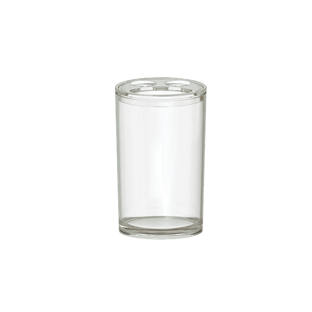 Home Basics Frosted Rubberized Plastic Toothbrush Holder - Clear