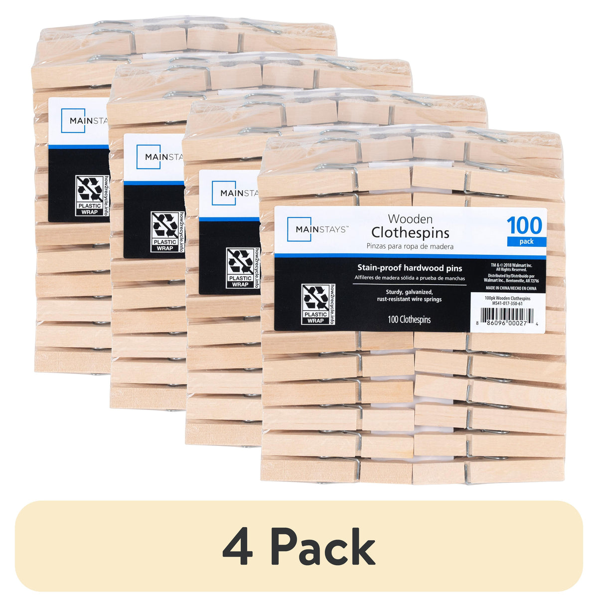 Royal Crest Wood Clothespins, 72 count