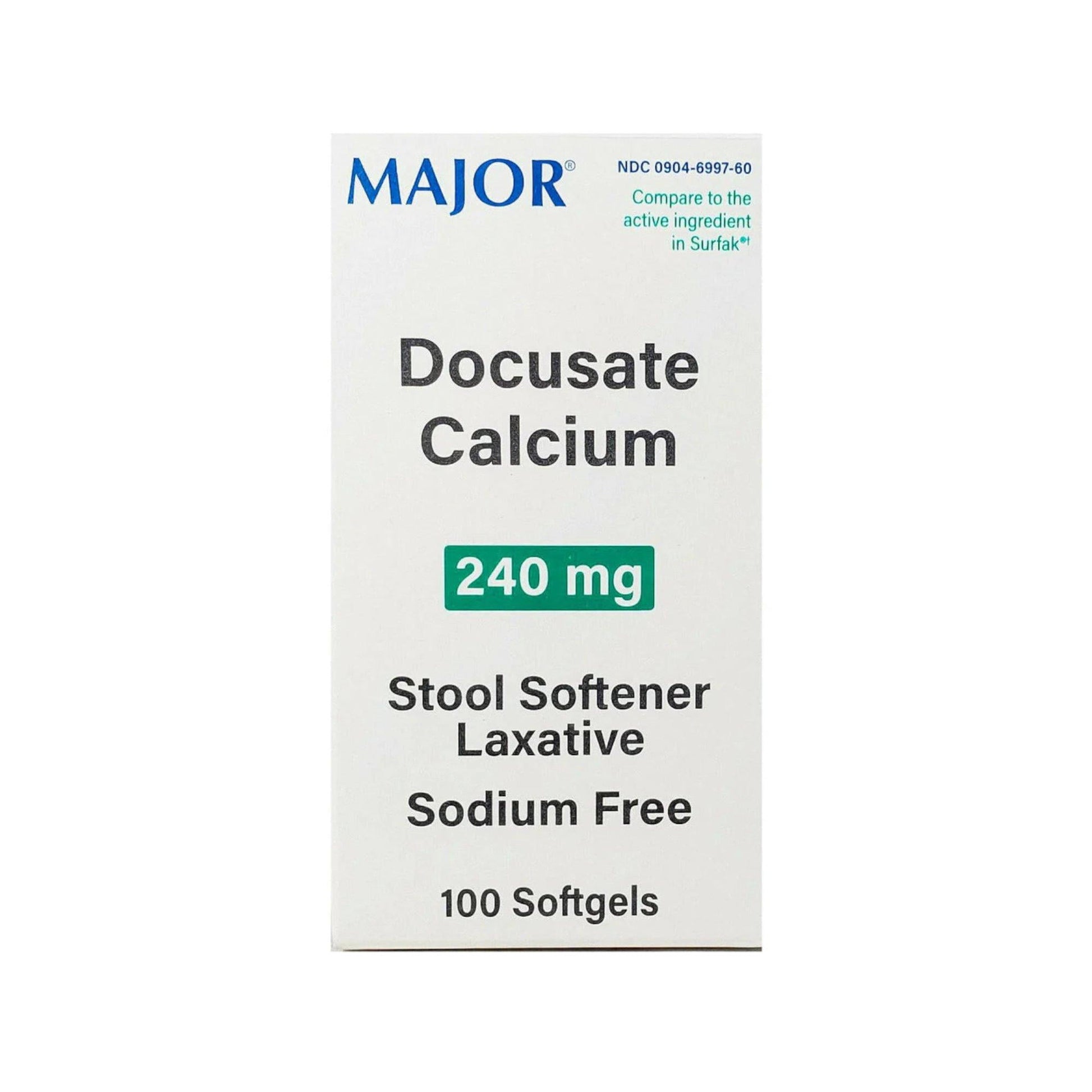 DOCUSATE CALCIUM 240 MG SGC 100