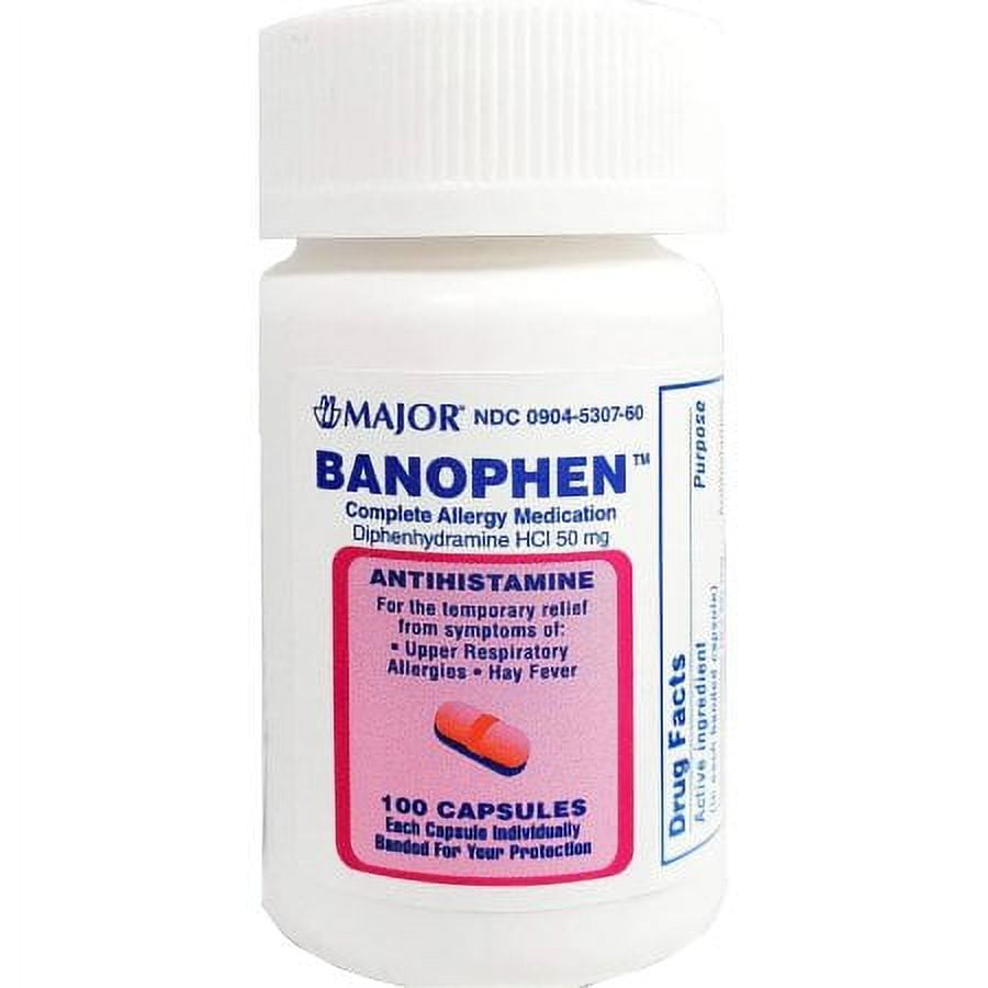 DIPHENHYD 50MG CAPSULE 100CT MAJOR