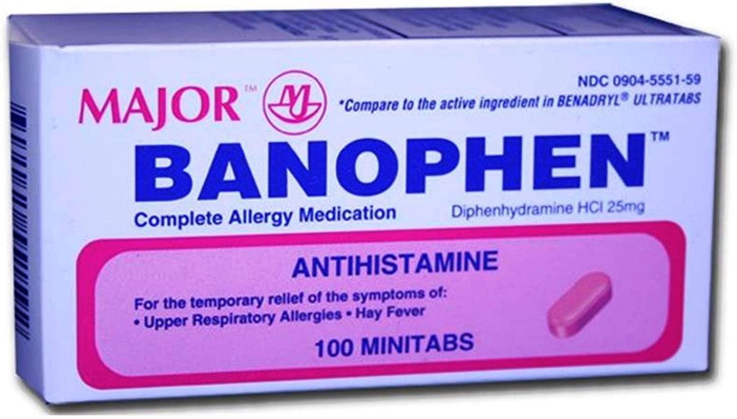 BANOPHEN CP 25MG 100