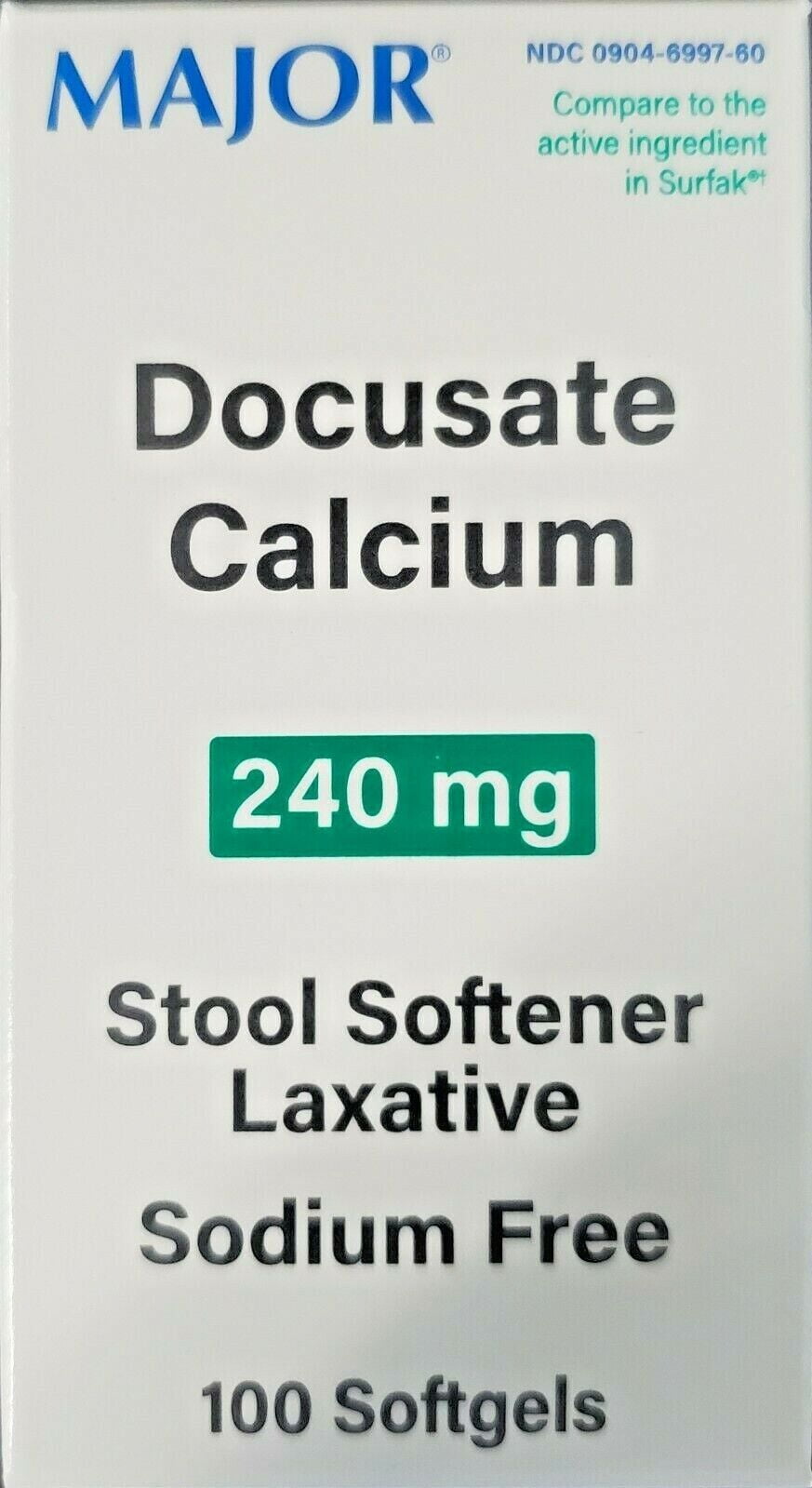 DOCUSATE CALCIUM 240MG SGC 5X10UD