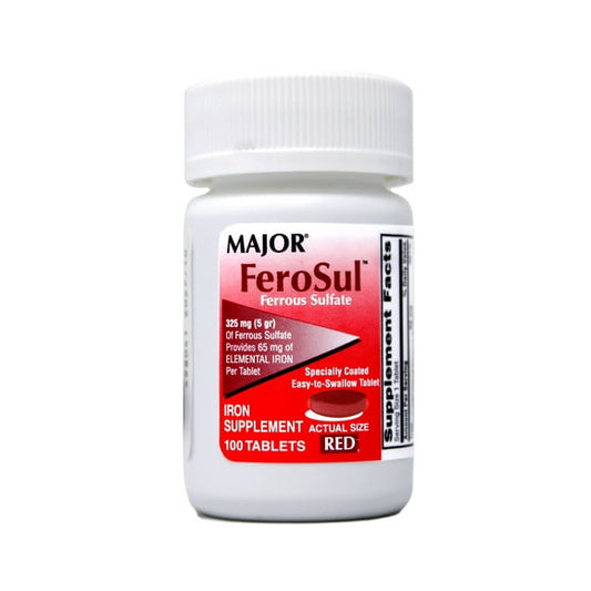 FERROUS SULFATE 324 MG RED TAB 100 UD