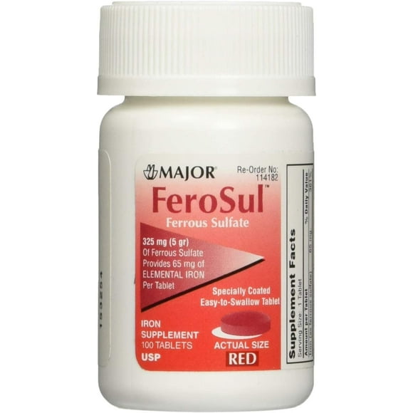 NB IRON FERR SULF TB 325MG 100