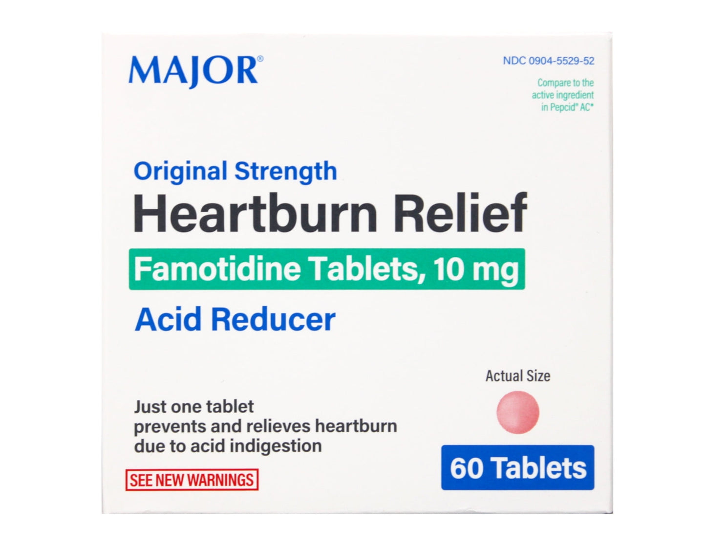 HEARTBURN RELIEF 20MG TABLET 25CT MAJOR