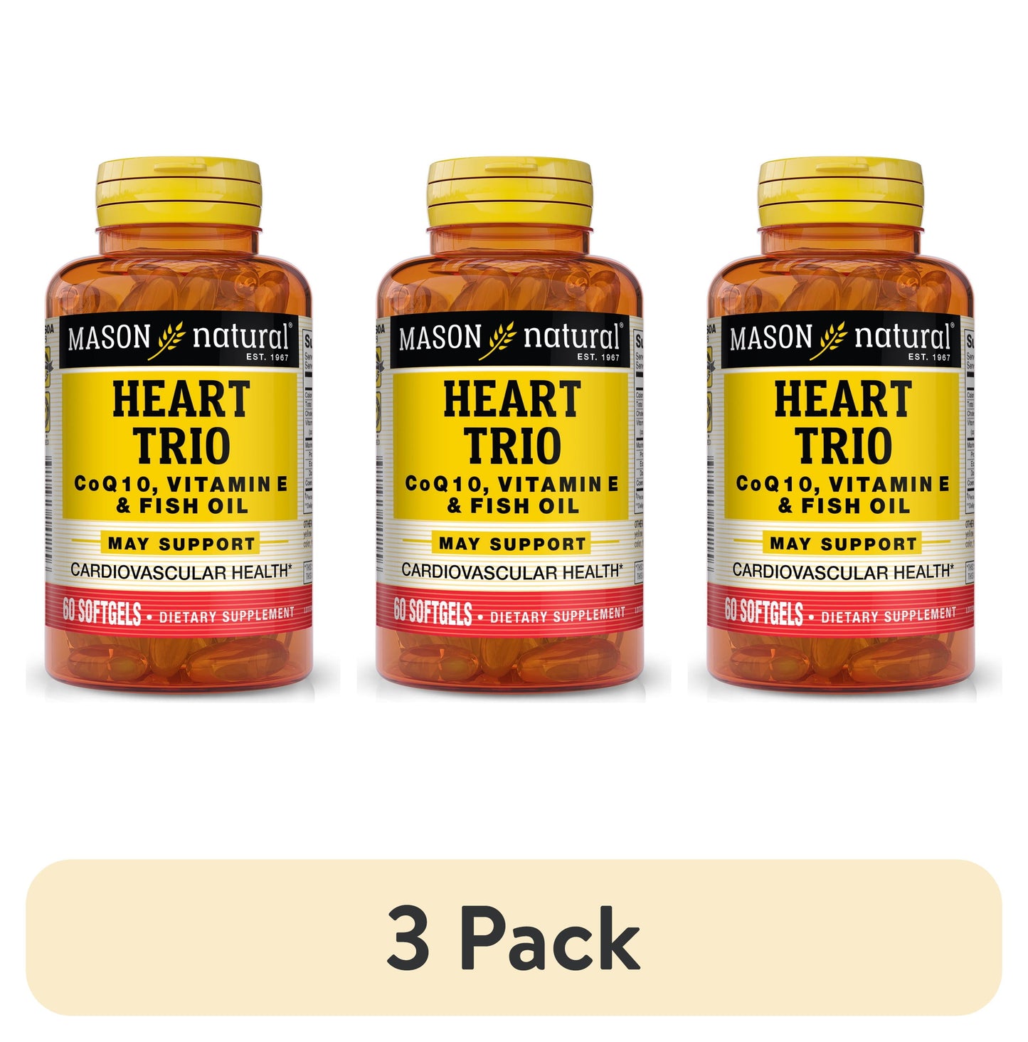 MASON NATURALS HEART TRIO,COQ10 E FH OIL
