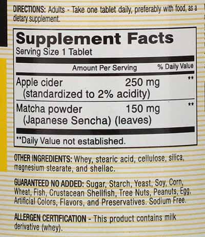 APPLE CIDER SLIM TB 90PLUS MATCHA