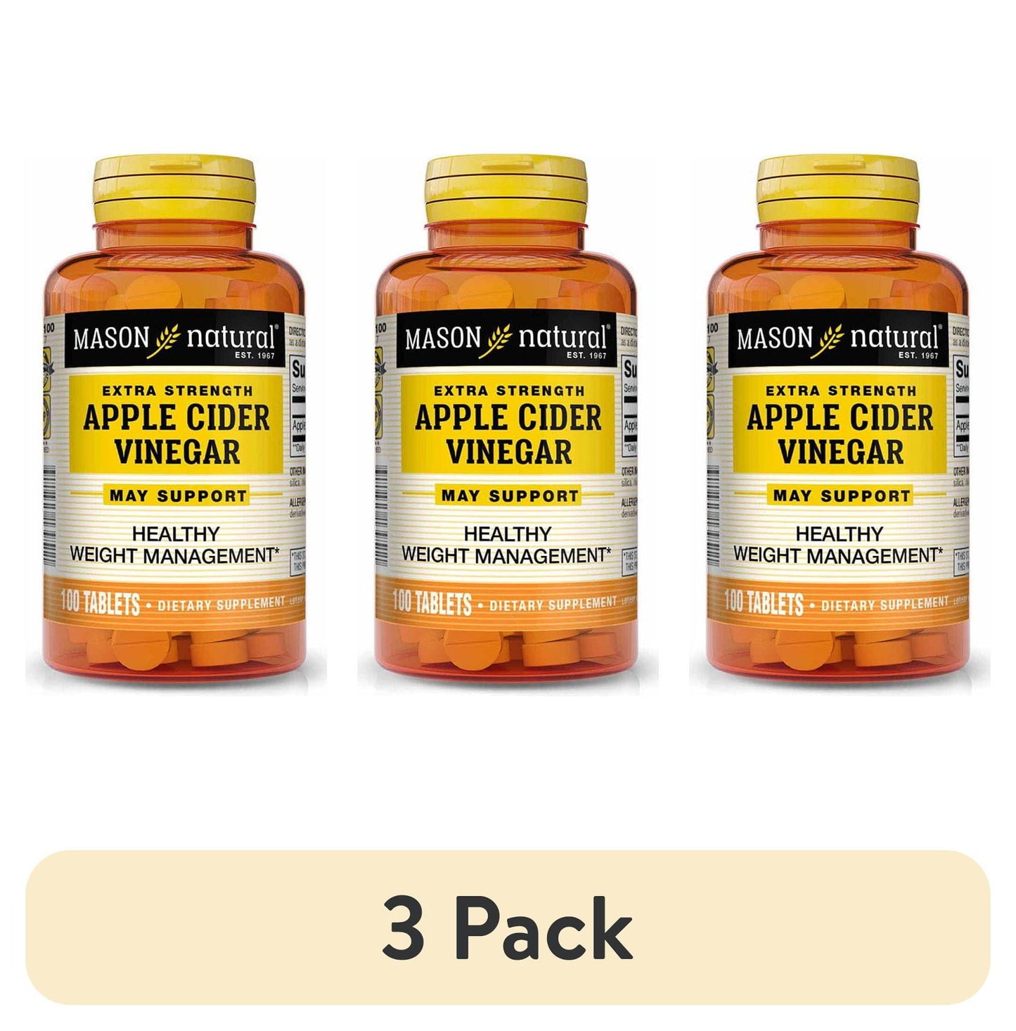 APPLE CIDER VINGR 500MG TAB 100CT MASON