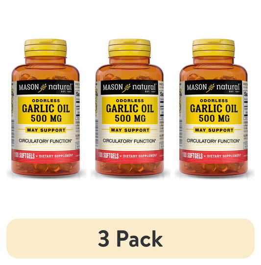 MASON NATURALS GARLIC OIL 500MG ODORLESS
