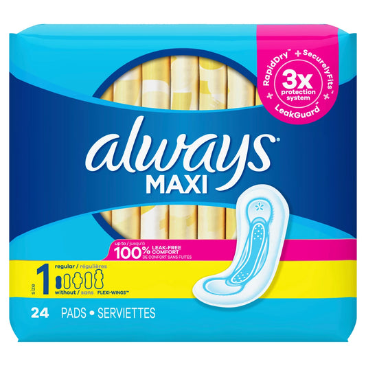 Always Pads Size 1 Maxi 48 Count Regular
