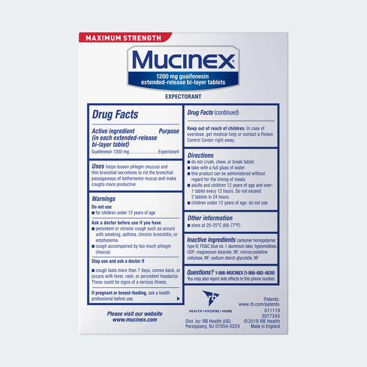 MUCINEX RP+CL GC 200-325MG 16LQGL