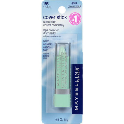 MAYBELLINE New York Cover Stick Corrector Concealer, Green Corrects Redness, 0.16 oz