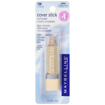 MAYBELLINE New York Cover Stick Corrector Concealer, Yellow Corrects Dark Circles, 0.16 oz