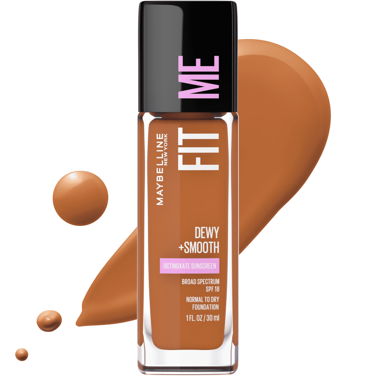 MAYBELLINE New York Fit Me Dewy + Smooth Foundation Makeup, 230 Natural Buff, 1 oz